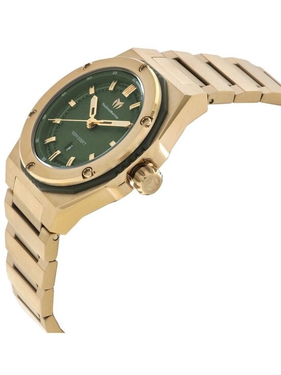 NWT Technomarine Coral Quartz Ladies Olive Green Dial Watch